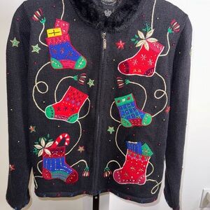 Vintage Festive Holiday Stocking Sweater